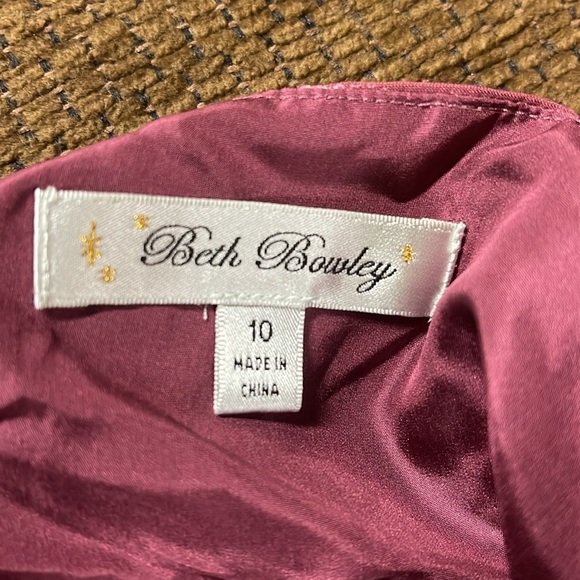 Beth Bowley Sleeveless Lined Silk Dress Size 10 - Picture 11 of 13